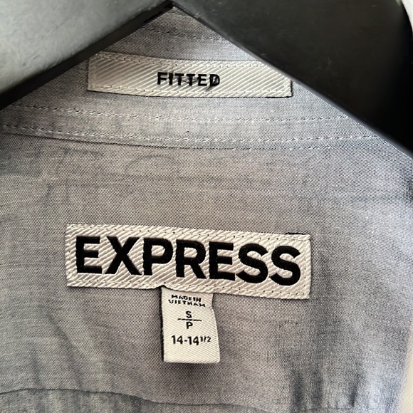 Express fitted button down shirt. Small. Gray - Picture 8 of 9